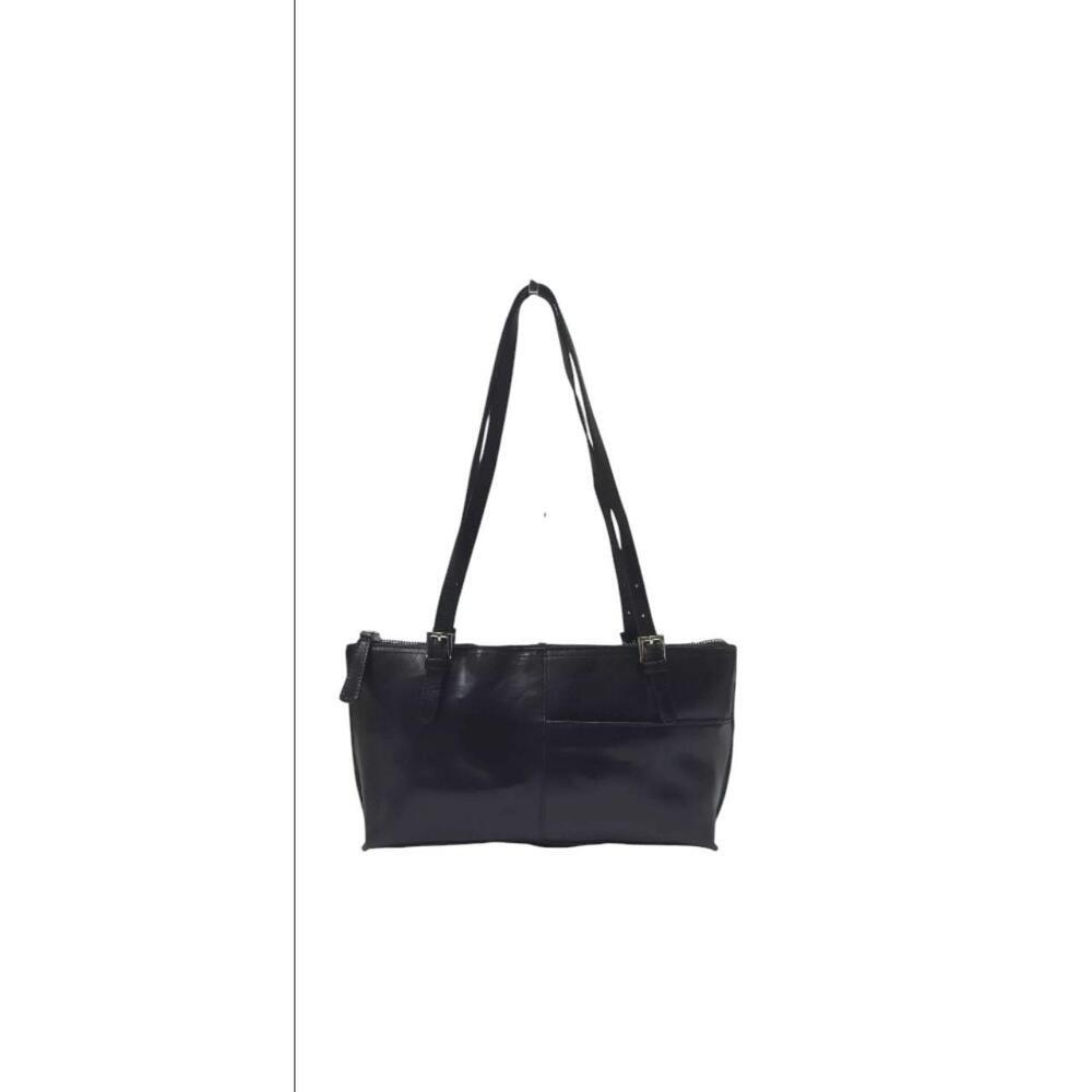 Hobo The Original Black Leather Double Handles Zip Tote Shoulder Bag - Picture 3 of 14